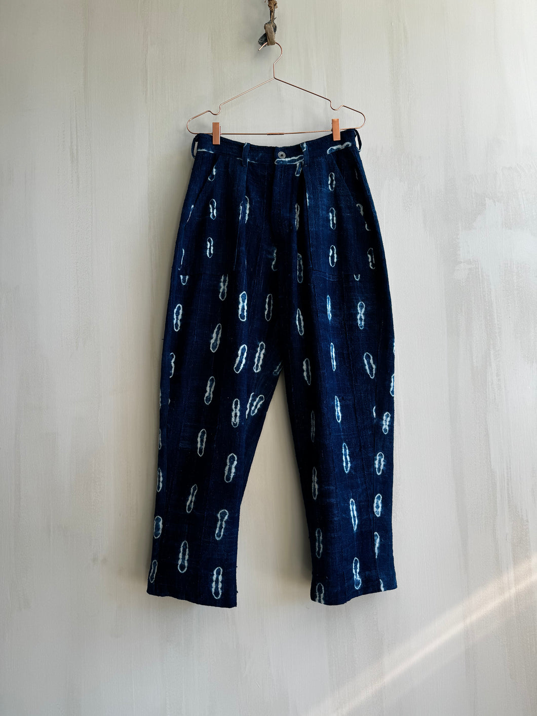 Latre African Adire Indigo Airforce Fatigue Trousers