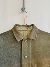 Load image into Gallery viewer, Latre upcycled US military wool blanket coat with M65 quilted lining
