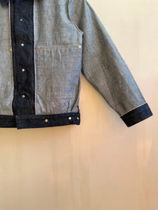 Latre x Viapiana Collab Japanese Indigo Selvedge Denim French Cyclist Jacket