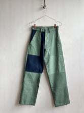 Load image into Gallery viewer, Latre upcycled deadstock overdyed Patchwork US laundry bag trousers
