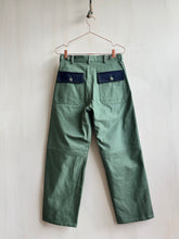 Load image into Gallery viewer, Latre upcycled deadstock overdyed Patchwork US laundry bag trousers
