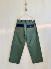 Load image into Gallery viewer, Latre upcycled deadstock overdyed Patchwork US laundry bag trousers
