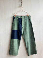 Load image into Gallery viewer, Latre upcycled deadstock overdyed Patchwork US laundry bag trousers
