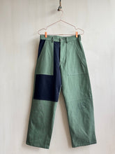 Load image into Gallery viewer, Latre upcycled deadstock overdyed Patchwork US laundry bag trousers
