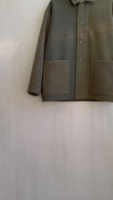 Load and play video in Gallery viewer, Latre upcycled US military wool blanket coat with M65 quilted lining
